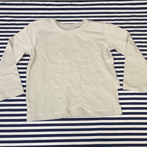 Butterblu Organic Cotton Long-Sleeve Crew Neck Tees Mint Gray White Size 24M - Picture 6 of 7